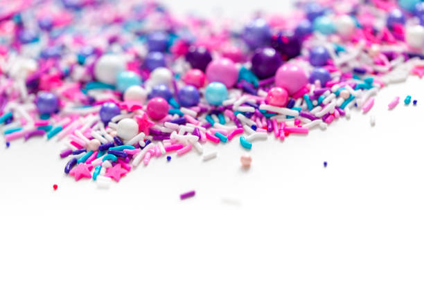 istock Colorful purple sprinkle blend on a white background. 1007004284