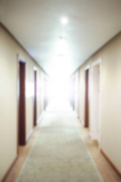 Abstract blur hospital or hotel corridor defocused background Abstract blur hospital or hotel corridor defocused background wharfe river photos stock pictures, royalty-free photos & images