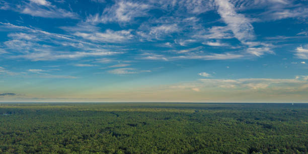 istock Panorama of the sky with clouds at late afternonn 1007009416