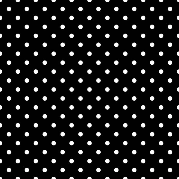 Classic black and white polka dots