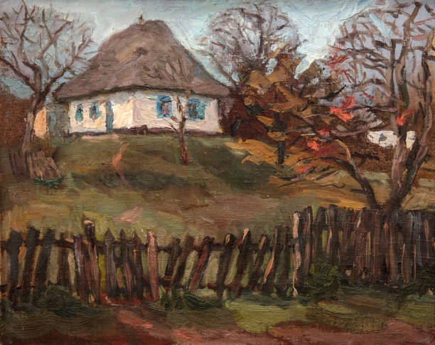 istock landscape, oil painting, hand made 1007019448