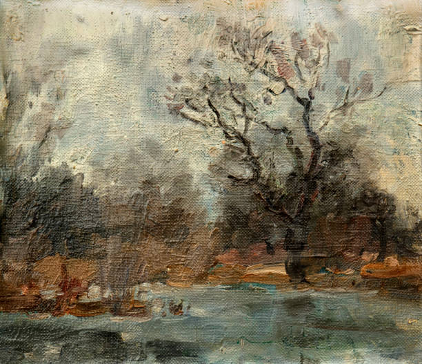 istock landscape, oil painting, hand made 1007019482
