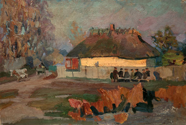 istock landscape, oil painting, hand made 1007019488