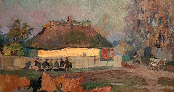 landscape, oil painting, hand made