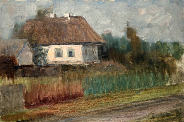 istock landscape, oil painting, hand made 1007019568