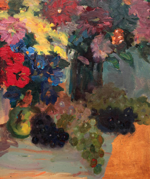 istock oil painting, still life 1007019856