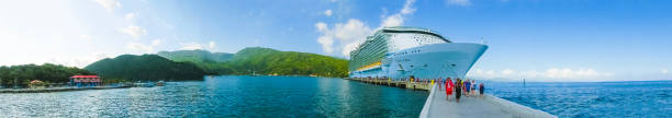 Royal Caribbean, Oasis of the Seas docked in Labadee, Haiti Labadee, Haiti - May 01, 2018: Royal Caribbean, Oasis of the Seas docked in Labadee, Haiti on May 1 2018. The second largest passenger ship ever constructed behind sister ship Allure of the Seas. citadel haiti photos stock pictures, royalty-free photos & images
