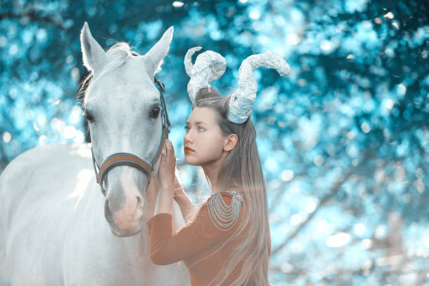 istock fantasy woman with horns 1007062598