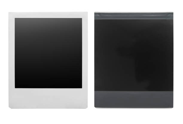 istock Instant photo frame front and back isolated on white background. 1007075020