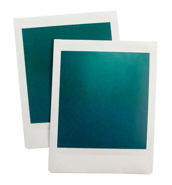 Photo of Instant photo frame isolated on white background.