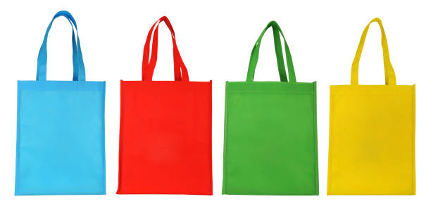 istock Colorful fabric bag isolated on white background 1007077190