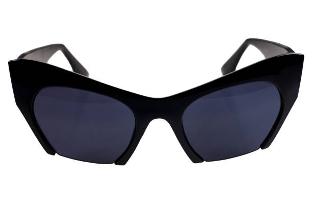 istock Black fashion sunglasses on white background. 1007098080