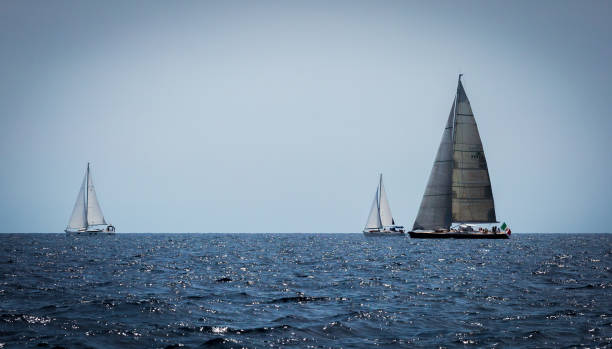 istock Tourist yachts in the sea 1007107600
