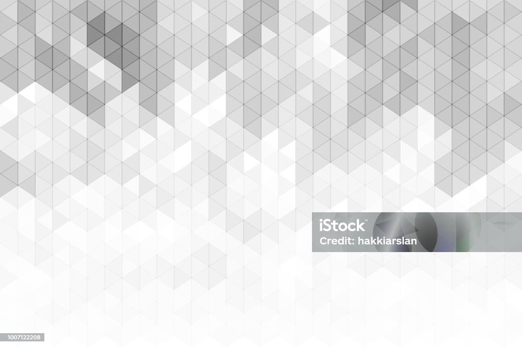Triangoli geometrici grigi e bianchi backgorund. - arte vettoriale royalty-free di Motivo decorativo