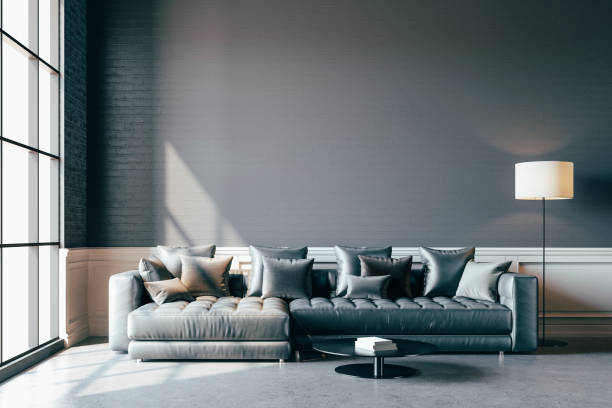 istock 3d render of beautiful clean interior design 1007145054