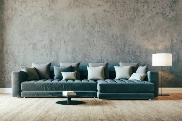 istock 3d render of beautiful clean interior design 1007145082