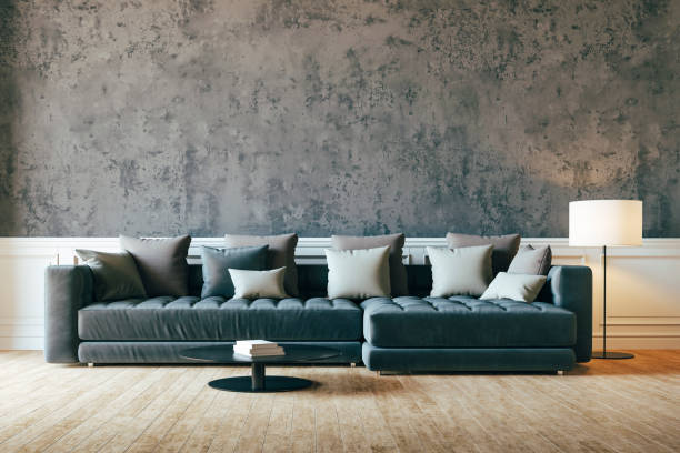 istock 3d render of beautiful clean interior design 1007145096
