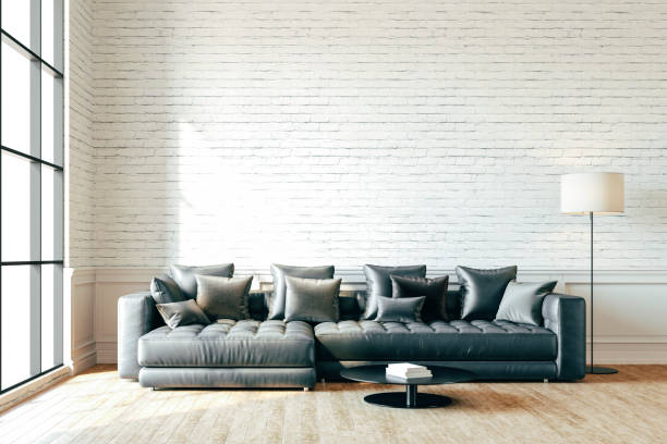istock 3d render of beautiful clean interior design 1007145122