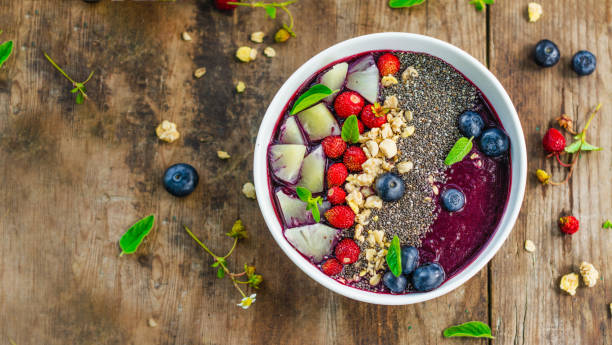 istock Berry purple smoothie bowl 1007148576