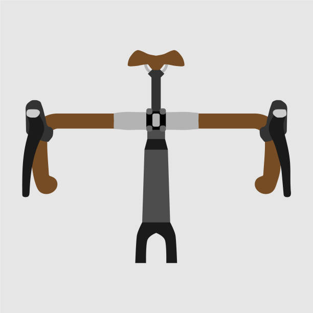 front view road bike, vector illustration Symbol of front view road bike, vector illustration racing bicycle stock illustrations