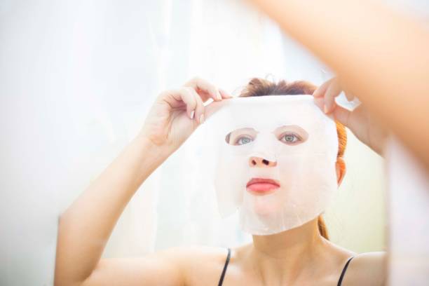 istock Facial Cosmetic white mask 1007148888