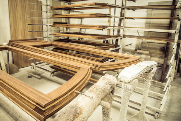 istock Wooden door frames in a storehouse 1007165074