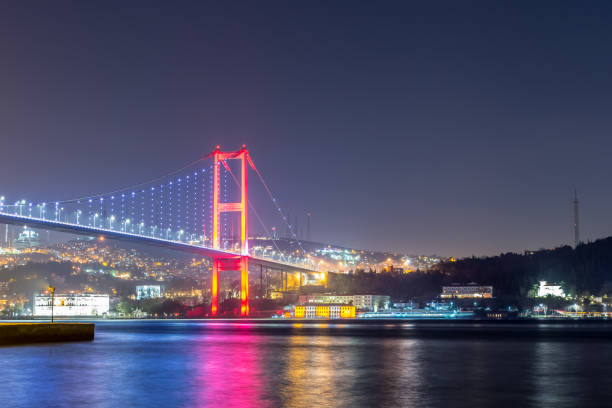 istock Night view of 15 July Martyrs Bridge 1007171708