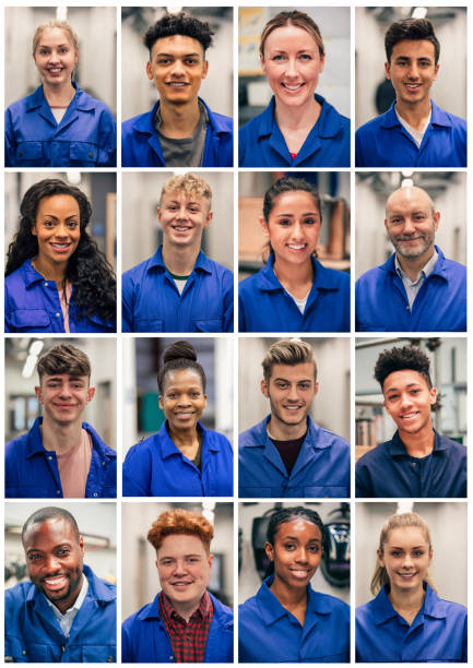 istock Multi Ethnic Group Wearing Coveralls Headshot Banner 1007179430