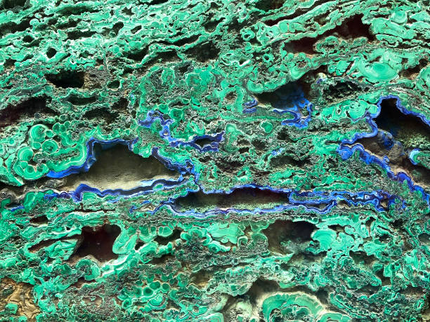 istock Malachite mineral stone texture for background 1007179586