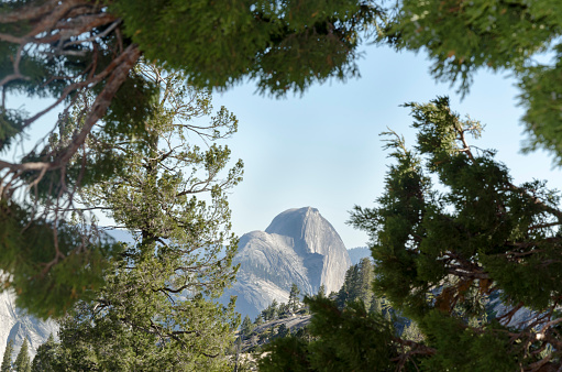 The iconic half dome as seen from the Olmstead point.