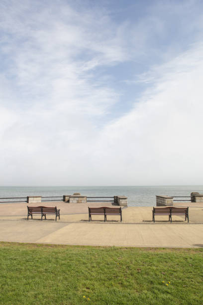 The walk along the seafront at DunLaoghaire situated on Dublin Bay Ireland