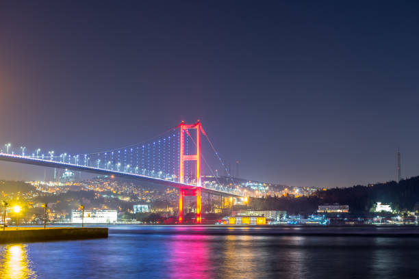 istock Night view of 15 July Martyrs Bridge 1007203412