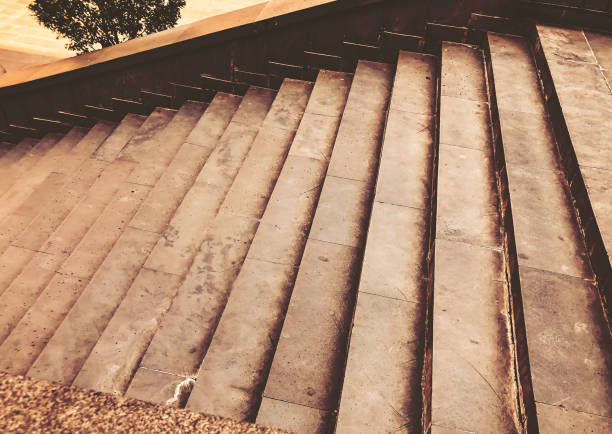 istock Beautiful stone steps on a sunny day in Tbilisi 1007206846