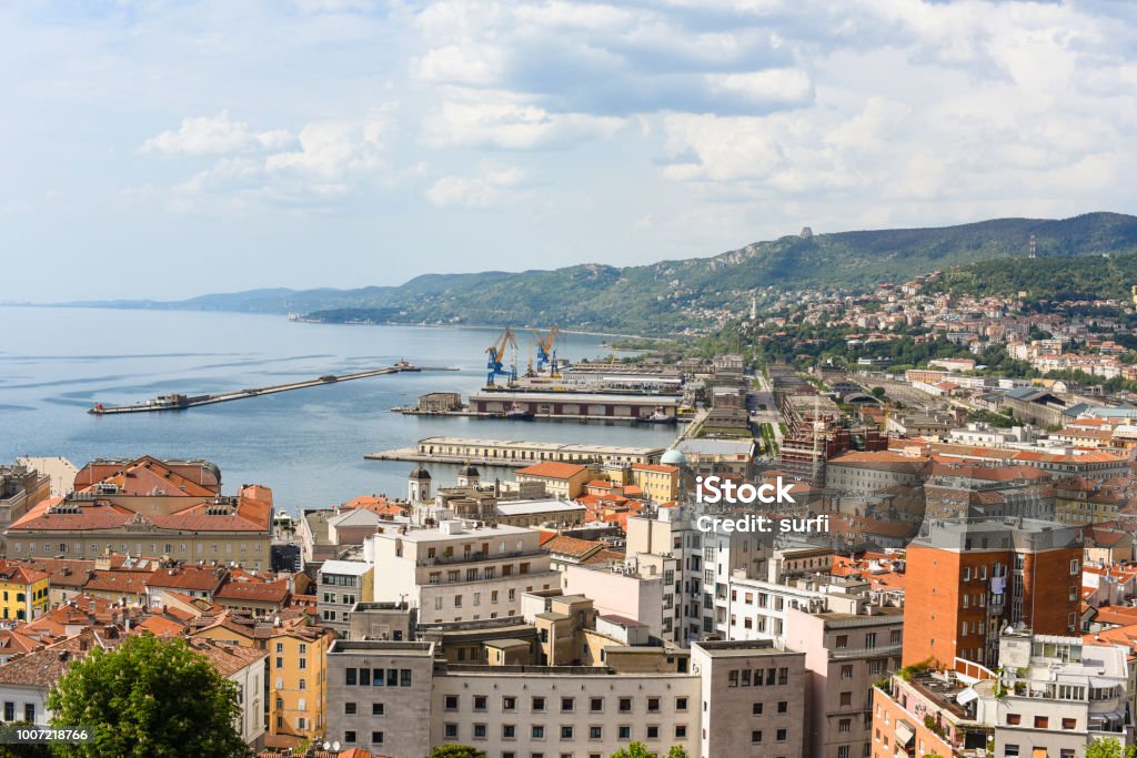 Italy, Trieste city by the sea Italy, Trieste city by the sea as a background Trieste Stock Photo