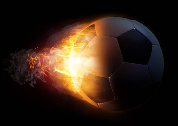 istock Football in Fire 1007223358