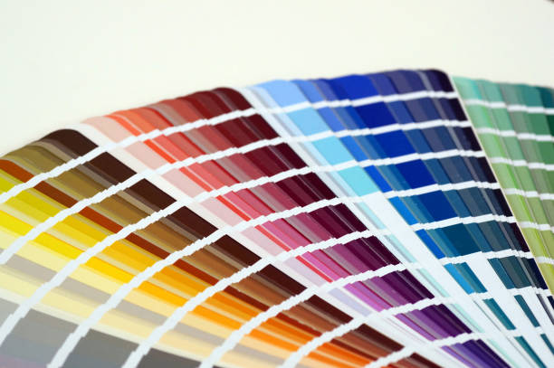 istock Color palette with various samples. Paint selection catalog, close-up, repair concept 1007230590