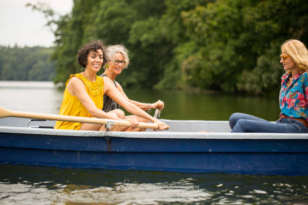 istock Multi-ethnic females enjoying boating in forest 1007230608