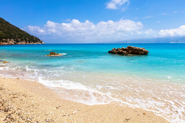 istock Beach with azure water and white sand 1007236384