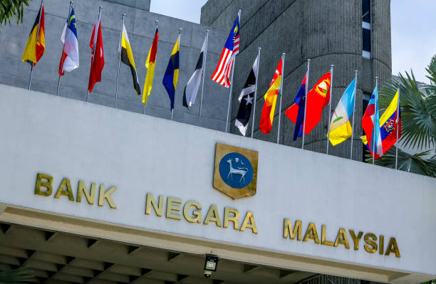 la banca centrale della malesia (bnm; banca negara malesia) - malaysian ringgit foto e immagini stock