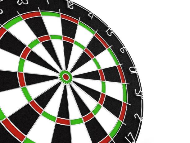 istock 3d rendering Dart in dartboard bullseye 1007249990