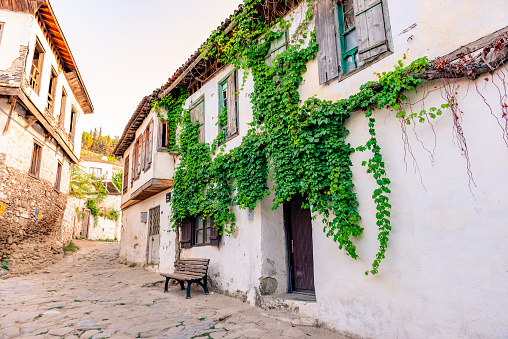 View of traditional Houses at Sirince Village,a popular destination in Selcuk,Izmir,Turkey.