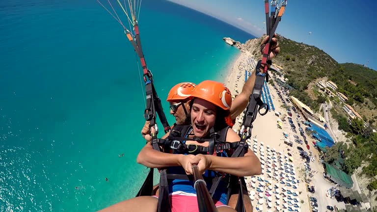 Mature woman first time on paragliding.For excitement is never too late!!