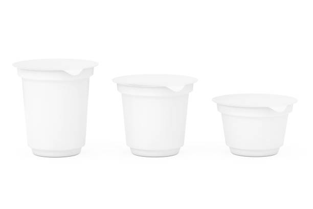 istock Blank White Packaging Containers for Yogurt, Ice Cream or Dessert. 3d Rendering 1007251240