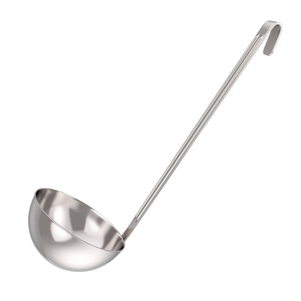 istock Silver Stainless Steel Kitchen Soup Ladle. 3d Rendering 1007253638