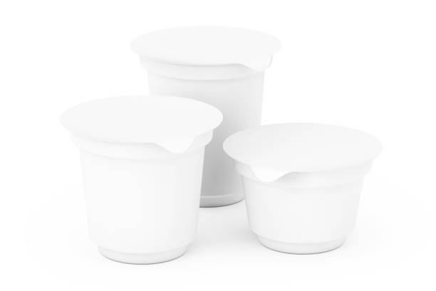 istock Blank White Packaging Containers for Yogurt, Ice Cream or Dessert. 3d Rendering 1007253664