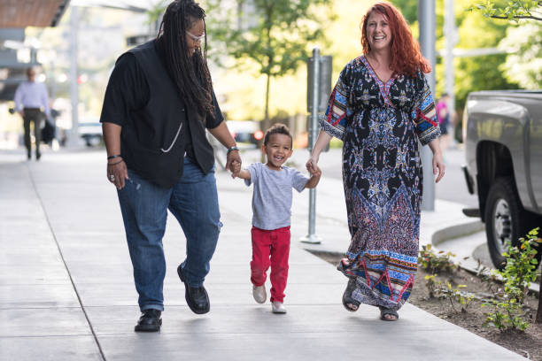 istock Female couple walking with their son 1007261946