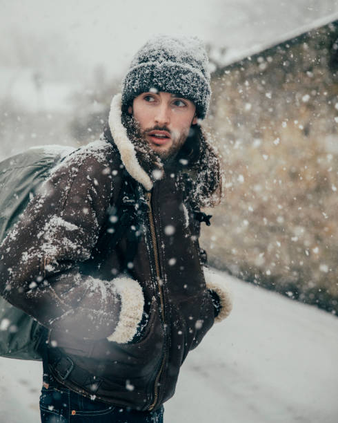 istock Young Man Walking In The Snow 1007263146