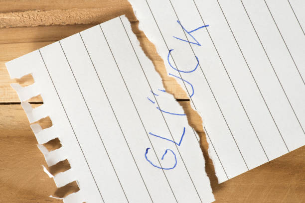 istock A note torn in the middle with the word happiness 1007274768