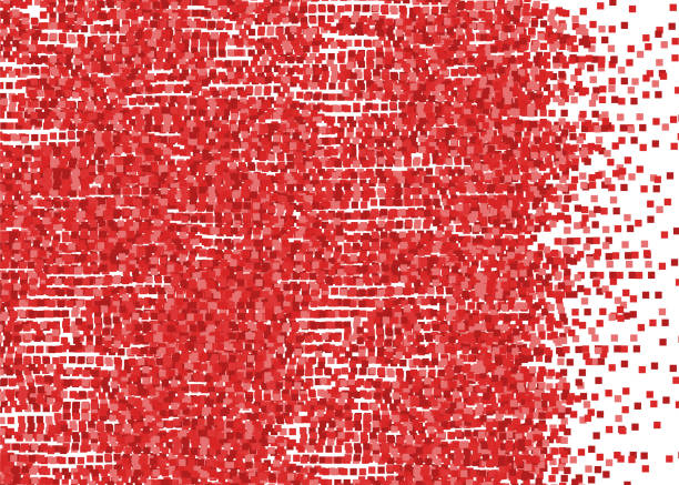 istock Abstract bricks, polygonal shape, decaying, mosaic, red color, for advertising, posters, decoration, design, isolated 1007274970