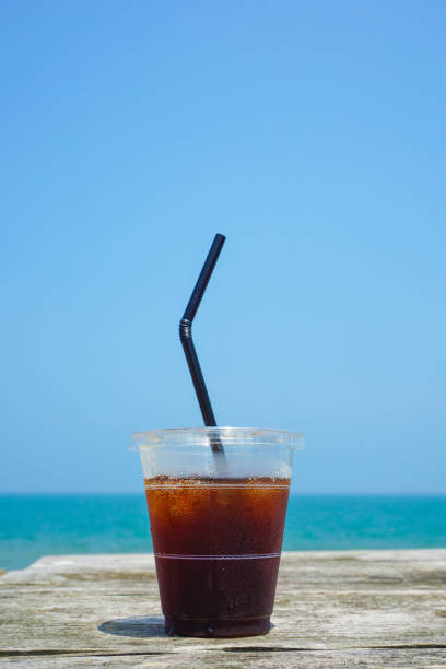 Iced coffee to drink on the beach.